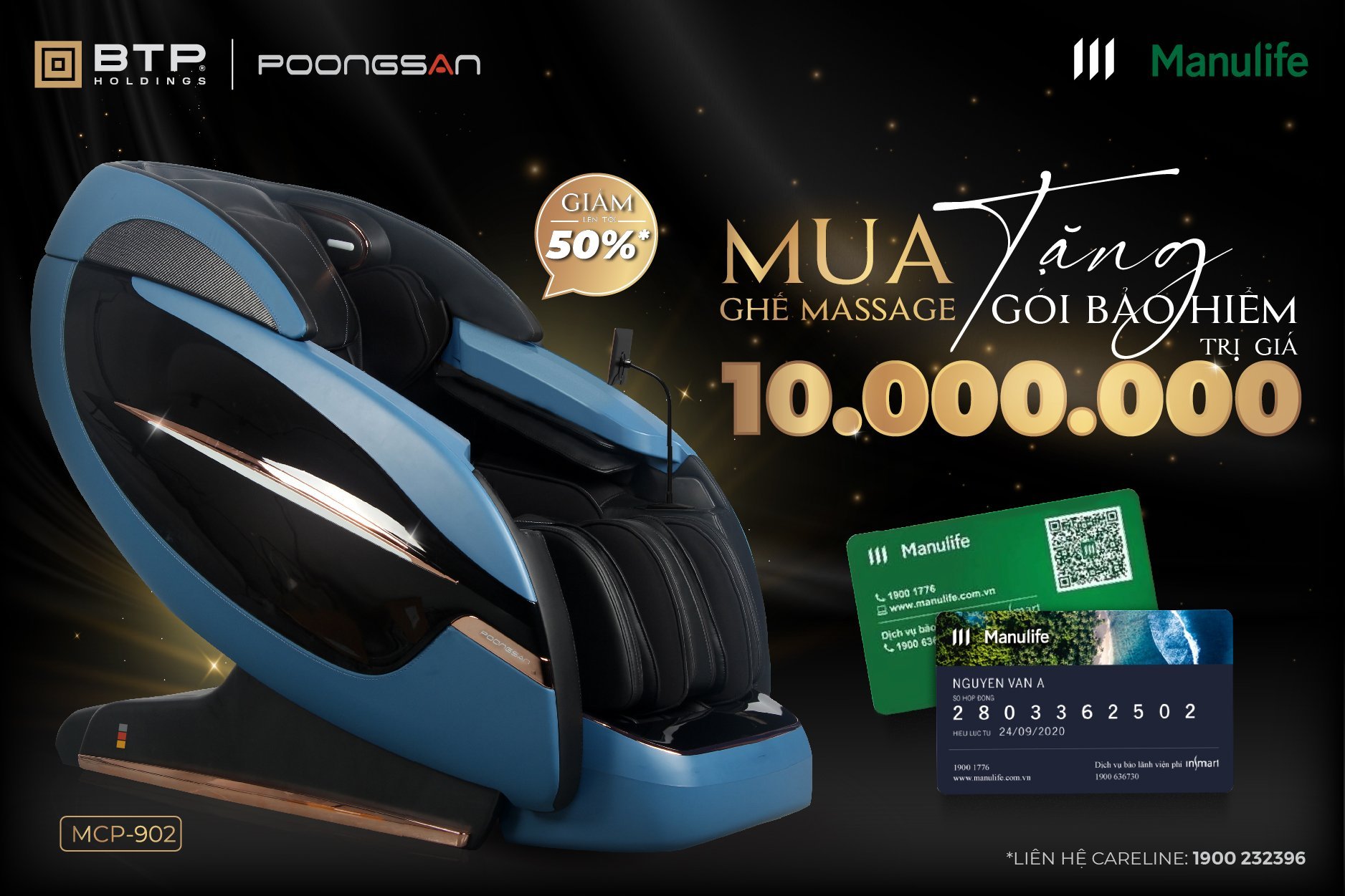 MUA GHẾ MASSAGE TẶNG GÓI BẢO HIỂM TRỊ GIÁ ĐẾN 10.000.000Đ